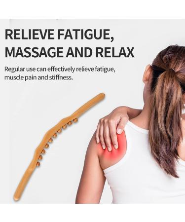 Full Body Scraping Stick | Wooden Acupuncture Fascia Roll Massage Tool for Muscle Relaxation - Back Stomach Shoulder & Foot Massager - Buy Online on GoSupps.com