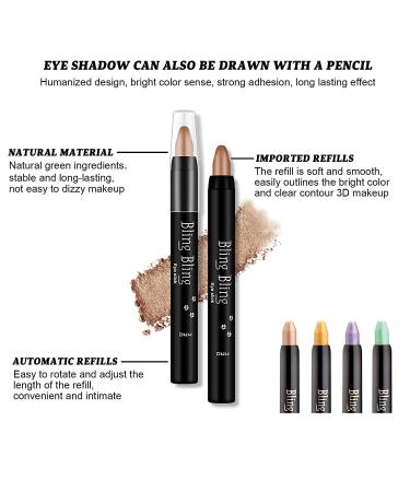 LOKFAR 16 PCS Glitter Eyeshadow Stick Set - Waterproof & Hypoallergenic Eye Makeup Crayons - Buy Online on GoSupps.com