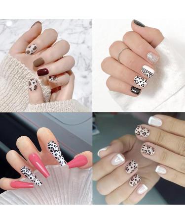 8 Sheets Holographic Leopard Nail Stickers | 3D Self-Adhesive Decals for Unique Nail Art | Colorful DIY Manicure Decoration for Women & Girls - Buy Online on GoSupps.com