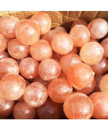 Ipetboom Savonnette au Sel de L'Himalaya Boule de Cristal Orange Pierre de Massage Exfoliante Naturelle Min raux Purifiants pour Spa Hammam et Soin Peau - Buy Online on GoSupps.com