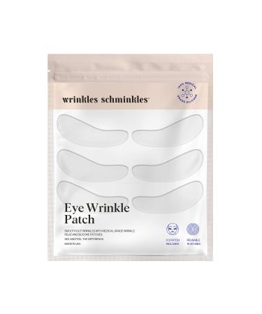 Wrinkles Schminkles Eye Wrinkle Patches | Smooth Eye Wrinkles, Crows Feet & Dark Circles Overnight | 3 Pairs Reusable Medical Grade Silicone Patches 6 Count (Pack of 1)