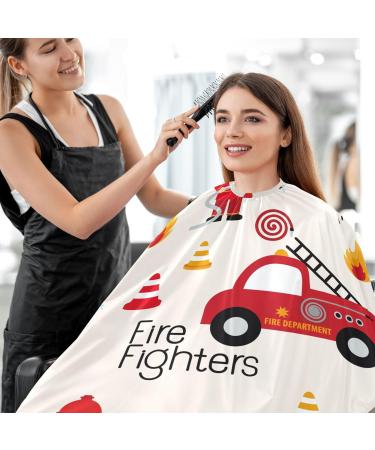 Buy Cartoon Cute Firefighters Salon Cape - 55x65 Inch Snap Closure Hair Cutting Apron for Professionals - Buy Online on GoSupps.com
