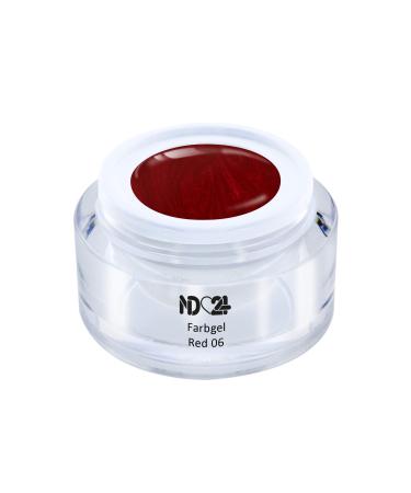 Uv Led Color Gel - Gel Red 06 - Color - Studio Quality - Made in Germany - 5ml