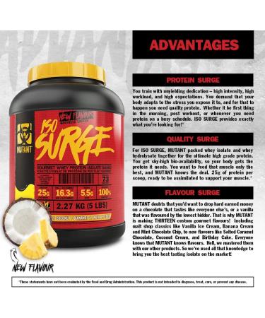 Buy Mutant Iso Surge Protein Powder - 5lbs Banana Cream | International Shipping Available - Buy Online on GoSupps.com