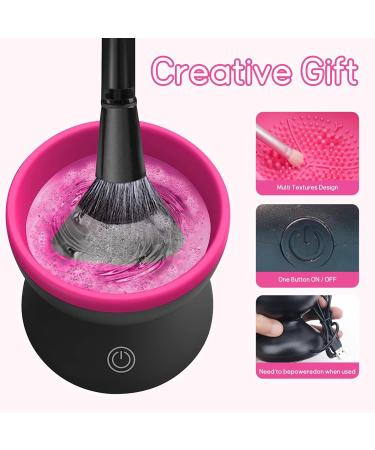 Automatic Electric Makeup Brush Cleaner - Fast Efficient & Ideal Gift for Girlfriend Wife or Mom - All Brush Sizes (Black - Buy Online on GoSupps.com