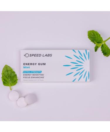 Buy Mint Extra Strength Caffeine Gum - 50mg Caffeine Taurine & B Vitamins Sugar Free & Zero Calorie | 48 Pieces (6 Packs) - International Shipping - Buy Online on GoSupps.com
