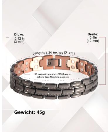 Enercoppex Copper Bracelet for Arthritis Relief | Pure Copper Magnet Therapy for Joints & Carpal Tunnel | 3500 Gauss Pain Relief | Healthy Gift Jewelry - Buy Online on GoSupps.com