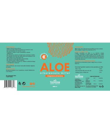 Aloe ARBORESCENS Miller with Agave 100% Vegan 100% Fresh 100% BIO Recipe bio by Father Romano Zago - Buy Online on GoSupps.com