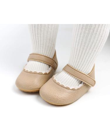 Baby Girls Mary Jane First Walking Shoes | Anti-Slip PU Leather Princess Shoes | Infant Baby Shoes 0-6 Months - Buy Online on GoSupps.com
