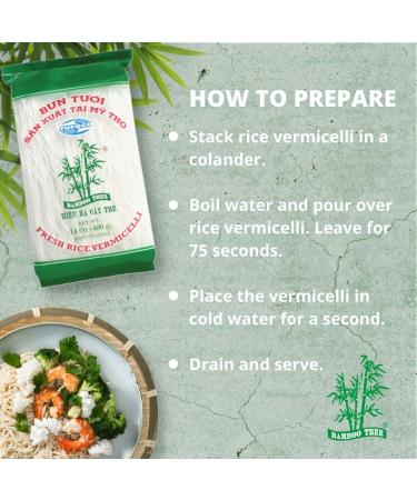 Buy Bamboo Tree Fresh Rice Vermicelli (2 x 400g) - Authentic Asian Noodles for Fast Shipping Internationally - Buy Online on GoSupps.com