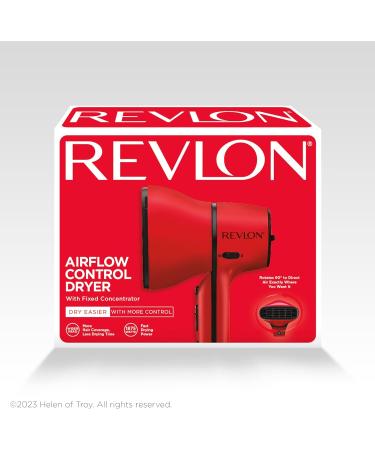 REVLON Airflow Control Hair Dryer with Diffuser | 1875W Rotating Blow Dryer | Red 3 Piece Set for Faster Drying & Frizz Reduction - Shop Internationally - Buy Online on GoSupps.com