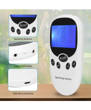 EMS TENS Device - Pain Therapy & Muscle Stimulation with Dual Outputs 8 Electrode Pads for Effective Pain Relief & Muscle Building - Buy Online on GoSupps.com