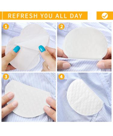 Arqumi 100 Pack Disposable Underarm Sweat Pads - Invisible Sweat Absorber for Women & Men - Summer Perspiration Shield - Comfortable & Unflavored - White Sweat Pads - Buy Online on GoSupps.com