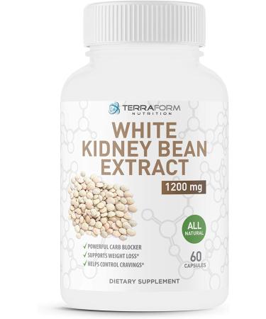 100% Pure White Kidney Bean Extract - All-Natural Carb Blocker 1200mg for Weight Loss & Fat Prevention - Made in USA - Buy Online on GoSupps.com