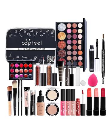 Complete Beginner Makeup Set | Multi-Purpose Essential Starter Bundle with Concealer Lip Gloss Eyeshadow Palette & Lipstick for All-in-One Beauty - Buy Online on GoSupps.com