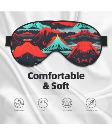 Buy Volcano Bloom Print Unisex Sleeping Eye Mask | Soft Light-Blocking Eye Mask for Ultimate Comfort - Shop Internationally - Buy Online on GoSupps.com