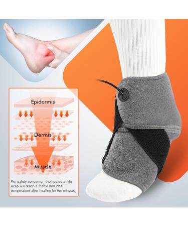 Aroma Season Ankle Heating Pad - Heated Ankle Wrap for Sports Injury Relief | 5 Heat & 6 Timer Settings | Warm Compress for Ankle Sprains Recovery - Buy Online on GoSupps.com