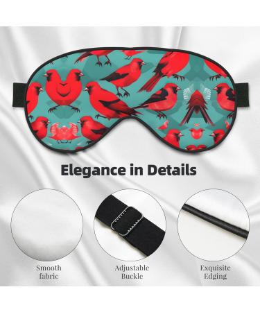 Red Birds Fauna Wild Soft Sleep Eye Mask | Breathable Female Eye Patch for Travel & Relaxation - Shop Internationally - Buy Online on GoSupps.com