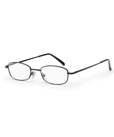 Filtral reading glasses with timeless metal frame for women and men / classic reading aid with spring hinge in black / +2.50 dpt.F4513503 +2.50 diopters black