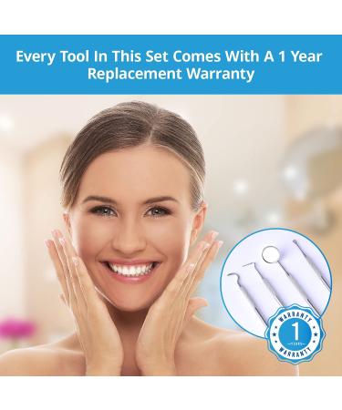 Dental Cleaning Tools Set - At Home Oral Care Kit with Stainless Steel Teeth Scraper Mirror Scaler & Pick - Best Dental Hygiene Tools for Plaque Removal - Buy Online on GoSupps.com