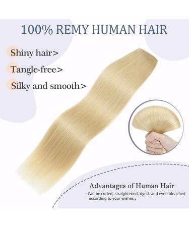 Shop Real Hair Clip-In Extensions | 7A Remy Hair | Thick 90g | 45cm Bleach Blonde - Fast International Shipping - Buy Online on GoSupps.com