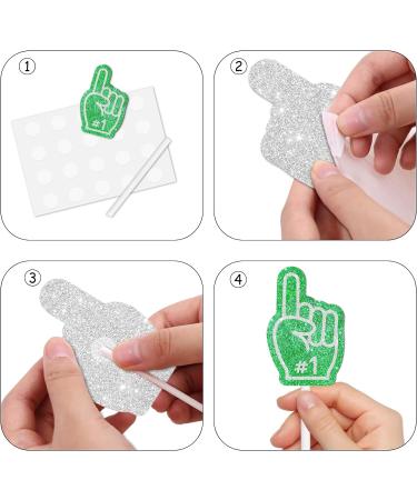 Dessert Cupcake Topper Rugby Ball Super Bowl Touchdown Sport Game Day Theme Decor Supplies Men Boys Happy Birthday Party Decorations set 18pcs Glitter - Buy Online on GoSupps.com