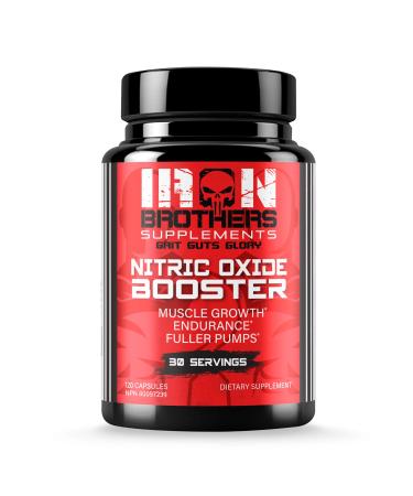 Nitric Oxide Booster | Extra Strength Pumps Supplements | Pre-Workout with L-Arginine | Maximum Blood Flow & Vascularity | Increase Muscle Pumps, Energy & Endurance - 120 Veggie Capsules