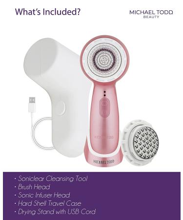Michael Todd Beauty Soniclear Facial Cleansing Brush System - Exfoliating Face Brush - Buy Online on GoSupps.com