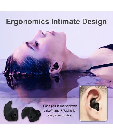 Swimming Ear Plugs 3 Pairs - Waterproof Reusable Silicone Earplugs for Adults & Teens 14+ - Ideal for Swimming, Surfing, Snorkeling, and Showering - Buy Online on GoSupps.com