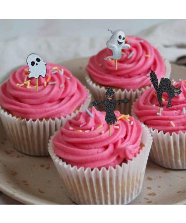 EOQPDECD 11 Pcs Halloween Cake Toppers 1 Big and 10 Small Demon Pumpkin Black Cat Ghost Cake Decors Cupcake Toppers for Halloween Theme Party Birthday Cake Decors Supplies - Buy Online on GoSupps.com
