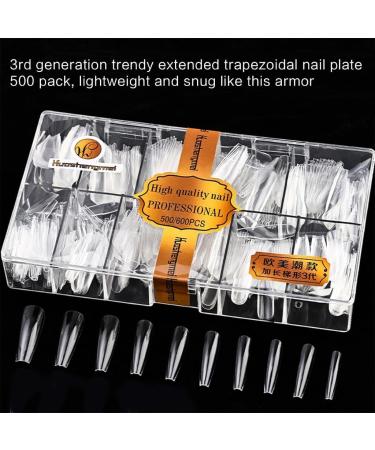 500 Piece Thin and Invisible Artificial Nail Tips Perfect for Everyday Wear or Special Occasions - Buy Online on GoSupps.com