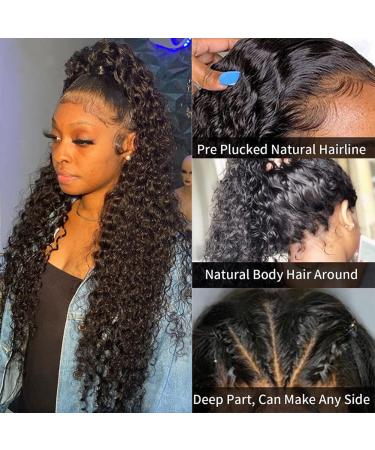 22 Inch Water Wave Lace Closure Wig - Brazilian Remy Virgin Hair, Free Part, Natural Hairline - Buy Online on GoSupps.com