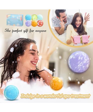 6-Piece Bath Bombs Set - Shea Butter & Sea Salt | Moisturizing Fizzers for Bubble & Spa Bath | Large 5.2 oz Bombs for Women - Buy Online on GoSupps.com