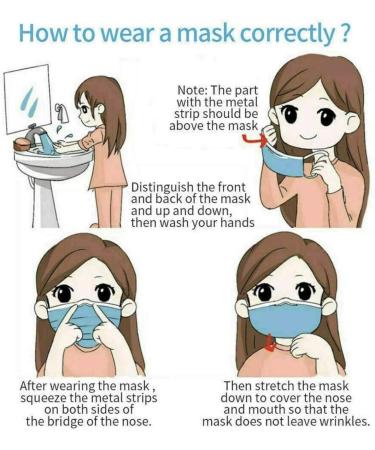 50 pcs Disposable 3 Ply Certified Face Masks/Masques Faciaux | Pack of 50 masks | Safe Protection | CE FDA & EN Certified | Melt Blown Fabric Mid-Layer | Ships from Canada | A-Z Global - Buy Online on GoSupps.com