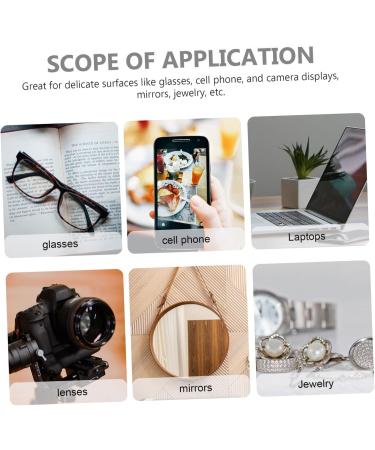 FOMIYES 200 Pcs Microfiber Lens Cleaning Cloths for Eyeglasses | Premium Glasses Cleaning Cloths for Crystal Clear Vision - Buy Online on GoSupps.com