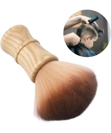 Hair Cutting Neck Dust Brush Home Salon Barber Nylon Hair Wooden Handle Face Neck Hair Dust Cleaning Brush - Buy Online on GoSupps.com