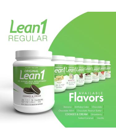Nutrition 53 Lean1 Cookies and Cream Protein Shake - 15 Serving Tub, Fat Burning Meal Replacement, 1.98 Pound - Buy Online on GoSupps.com