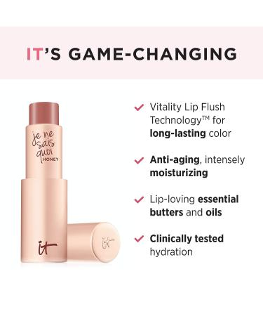 IT Cosmetics Je Ne Sais Quoi Lip Treatment - Anti-Aging Lip Balm - Customizable Color - Essential Oils & Antioxidants - 0.11 Oz (Honey) - Buy Online on GoSupps.com