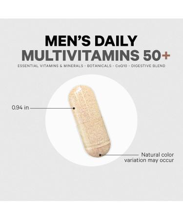 Codeage Men's Multivitamin 50+ Supplement - Essential Vitamins for Men Over 50 Years Old Minerals CoQ10 Turmeric Saw Palmetto Maca Panax Ginseng Probiotics & Botanicals - Non-GMO - 90 Capsules - Buy Online on GoSupps.com