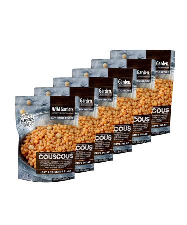 Wild Garden Heat and Serve Pilaf 100% All-Natural Couscous Fully Cooked Ready to Eat Microwavable 6 pack