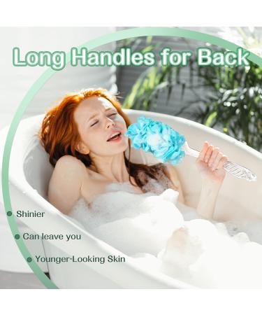 5-Piece Long Handle Loofah Back Scrubber Set for Deep Cleansing and Exfoliation - Bath Body Brush for Men and Women - Buy Online on GoSupps.com