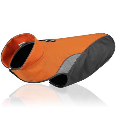 RC Gearpro waterproof fleece cold weather pet vest winter coat with reflective stripes for small medium -sized dogs (m orange) m orange