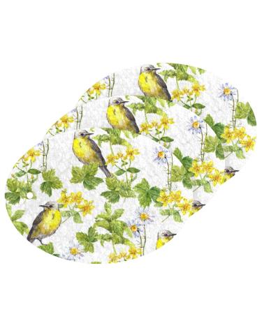 3-Pack Cleaning Kitchen Sponges Oval Green and Oriole Bird Kitchen Cellulose Dishwashing Wood Pulp Cotton