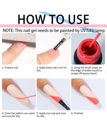 Glitter Gold & Silver Gel Nail Art Set | 2Pcs Soak-off Gel Polish with Thin Brush | DIY Nail Decoration Pen for Home Manicure - Buy Online on GoSupps.com