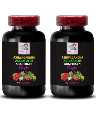 ADAPTOGEN SUPPLEMENTS - eleutherococcus root daily dose maca root stamina support holy basil leaf capsules rhodiola rosea extract ashwagandha root vegan capsules panax ginseng support 1Bot - Buy Online on GoSupps.com