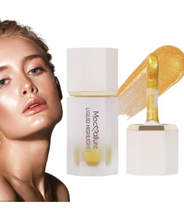 WOBBLO Liquid Highlighter Makeup | Natural Shine Shine | Blendable Body Glitter Shimmer Highly Pigmented for Forehead Cheekbone Face 05 - Buy Online on GoSupps.com