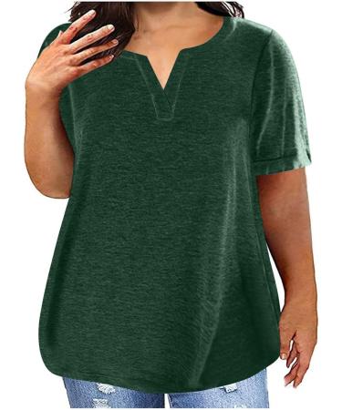Buy Women's Summer V-Neck T-Shirt - 100% Cotton Casual Blouse Tops in White & Green | Loose Fit | Sporty Style | XL Size Available for International Shipping - Buy Online on GoSupps.com