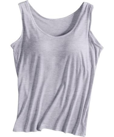 Summer Tank Tops for Women Loose Backless Crewneck Sleeveless Shirts Casual Solid Flowy Camisole 210-eumxw-grey-a XL - Buy Online on GoSupps.com
