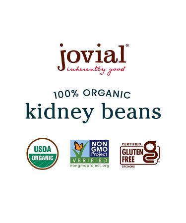 Jovial 100% Organic Kidney Beans - 13 oz - Gluten-Free, High-Fiber, No Additives - Product of Italy - Buy Online on GoSupps.com