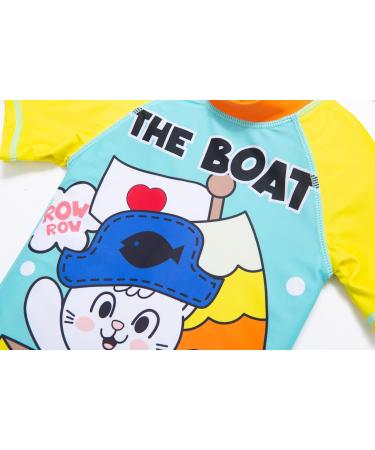 BONVERANO Baby Boys Swimsuit - Short-Sleeve One Piece Swimwear (3-6 Months) with UPF 50+ Sun Protection - Buy Online on GoSupps.com